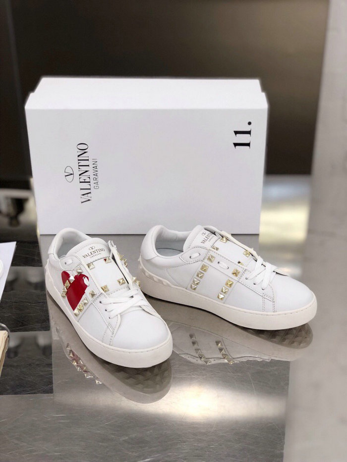 Valentino Garavani Rockstud Leather Sneakers White VS18066