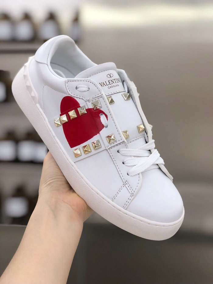 Valentino Garavani Rockstud Leather Sneakers White VS18066