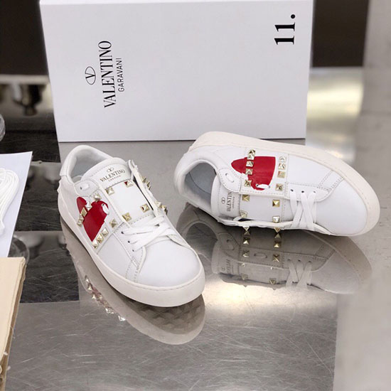 Valentino Garavani Rockstud Leather Sneakers White VS18066