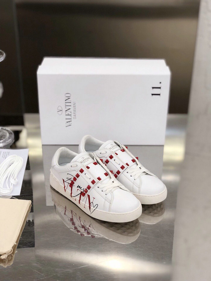 Valentino Garavani Rockstud Leather Sneakers White VS18068