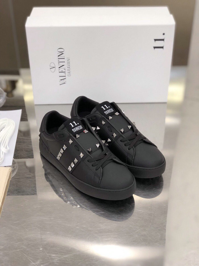 Valentino Garavani Rockstud Leather Sneakers Black VS18069