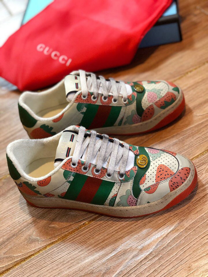 Women's Screener Gucci Strawberry Sneaker 570442