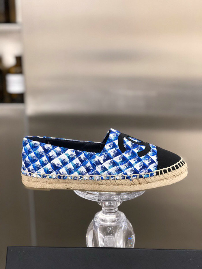 Chanel Tweed Espadrilles Blue C18061