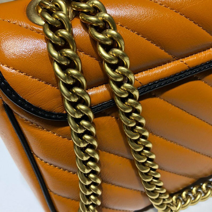 Gucci GG Marmont small shoulder bag Yellow 443497