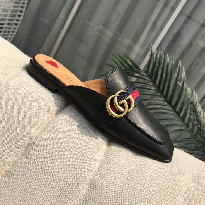 Gucci Leather Slipper Black 423694