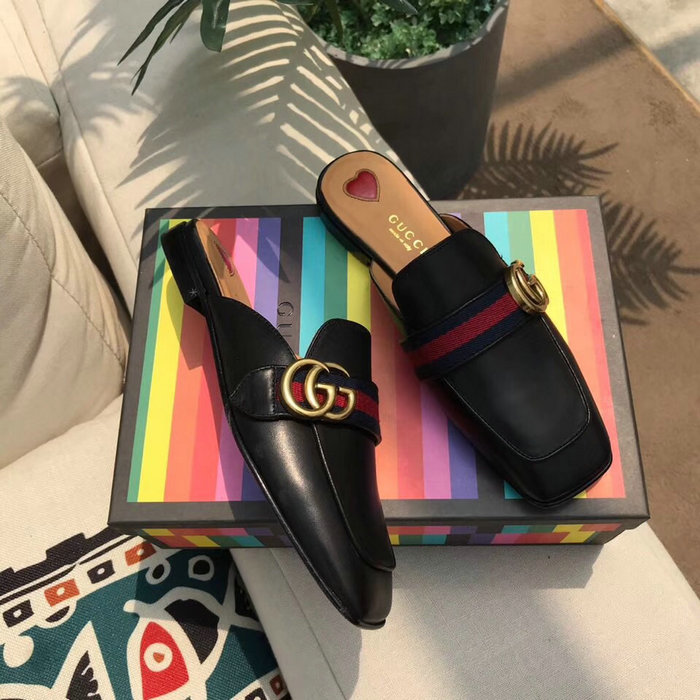 Gucci Leather Slipper Black 423694