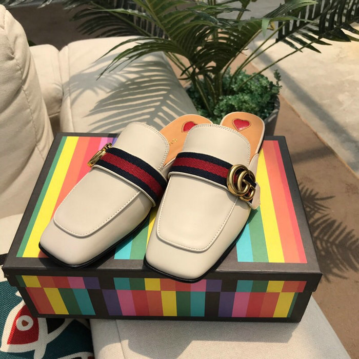 Gucci Leather Slipper White 423694