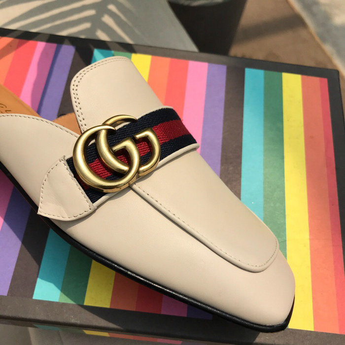 Gucci Leather Slipper White 423694