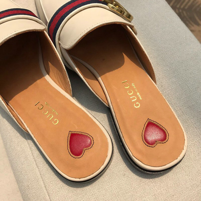 Gucci Leather Slipper White 423694