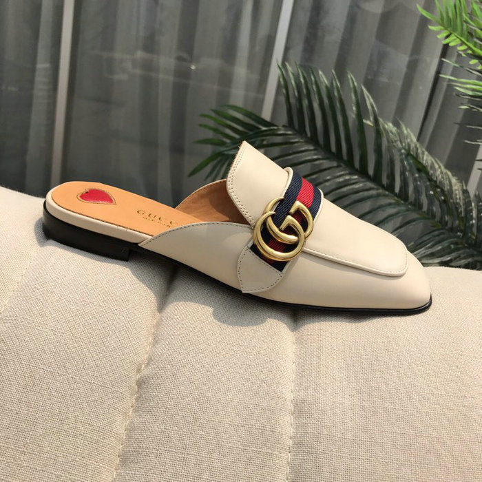 Gucci Leather Slipper White 423694