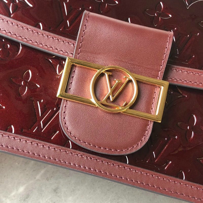 Louis Vuitton Monogram Vernis Mini Dauphine Burgundy M44580