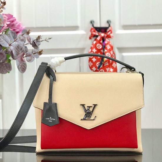 Louis Vuitton Soft Calfskin My Lockme Cream and Red M54878