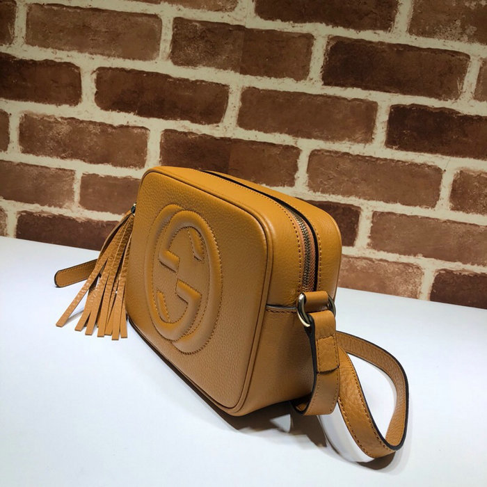 Gucci Soho Leather Disco Bag Dark Yellow 308364