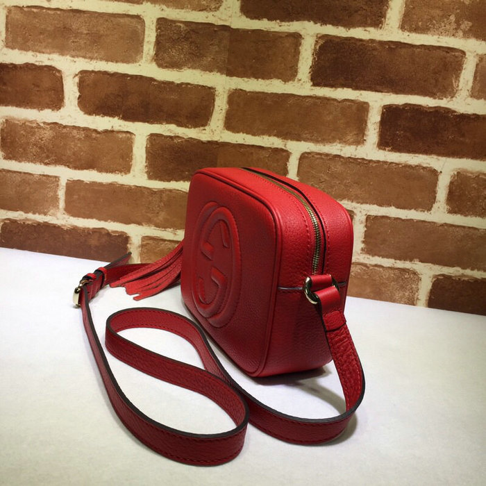 Gucci Soho Leather Disco Bag Red 308364