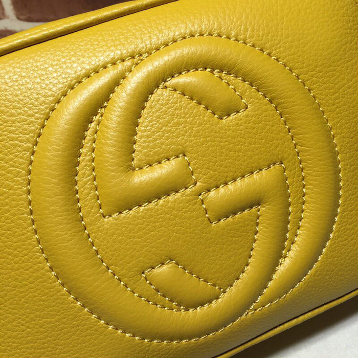 Gucci Soho Leather Disco Bag Yellow 308364