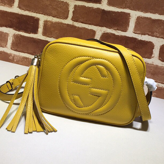 Gucci Soho Leather Disco Bag Yellow 308364