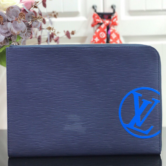 Louis Vuitton Epi Leather Pochette Jour GM Blue M68199