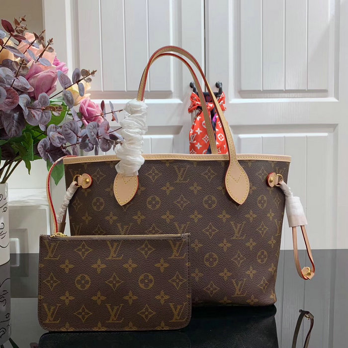 Louis Vuitton Monogram Canvas Neverfull PM Beige M41000