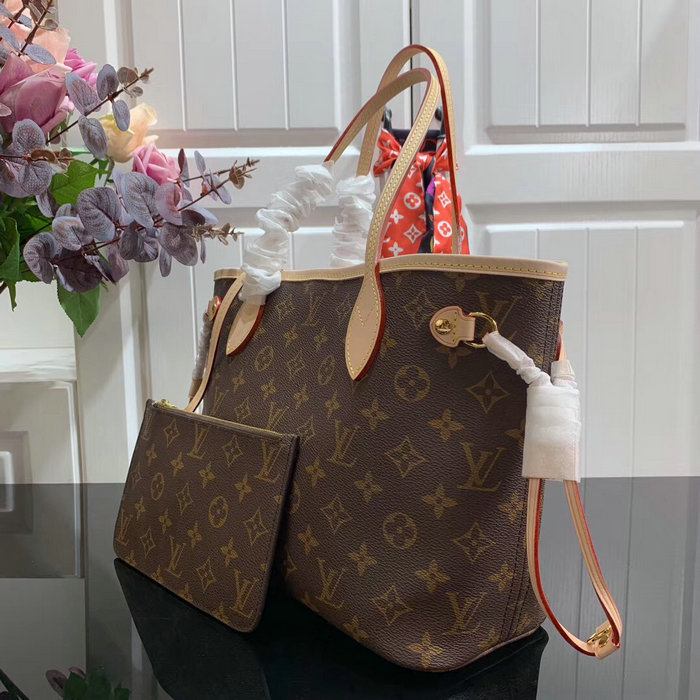 Louis Vuitton Monogram Canvas Neverfull PM Beige M41000