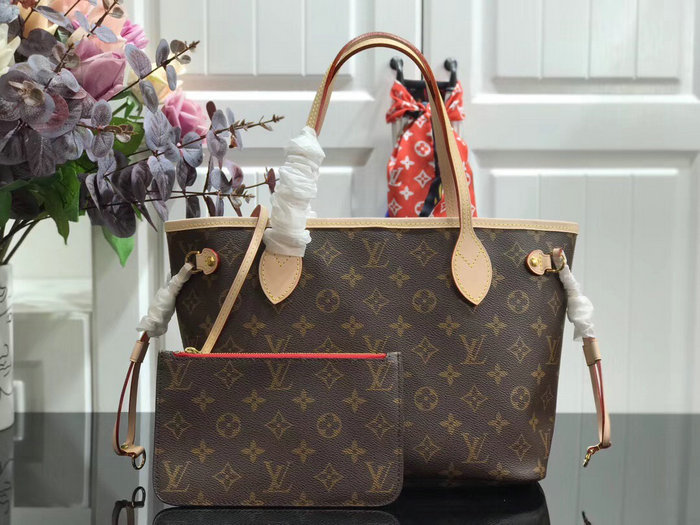 Louis Vuitton Monogram Canvas Neverfull PM Red M41000