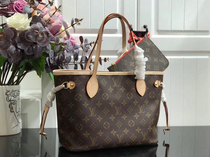 Louis Vuitton Monogram Canvas Neverfull PM Red M41000