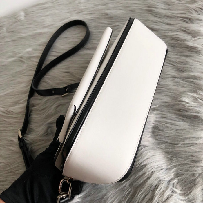 Prada Manuelle Leather Shoulder Bag White 1BD166