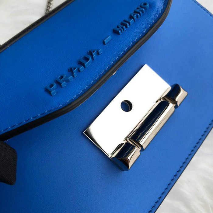 Prada Sybille Leather Mini Bag Blue 1DH011