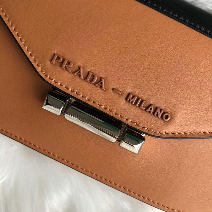 Prada Sybille Leather Mini Bag Brown 1DH011