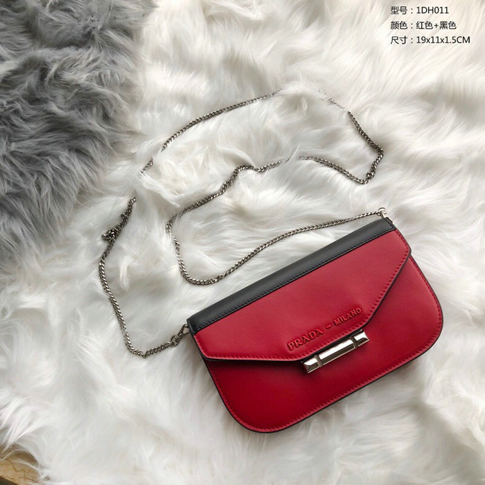 Prada Sybille Leather Mini Bag Red 1DH011