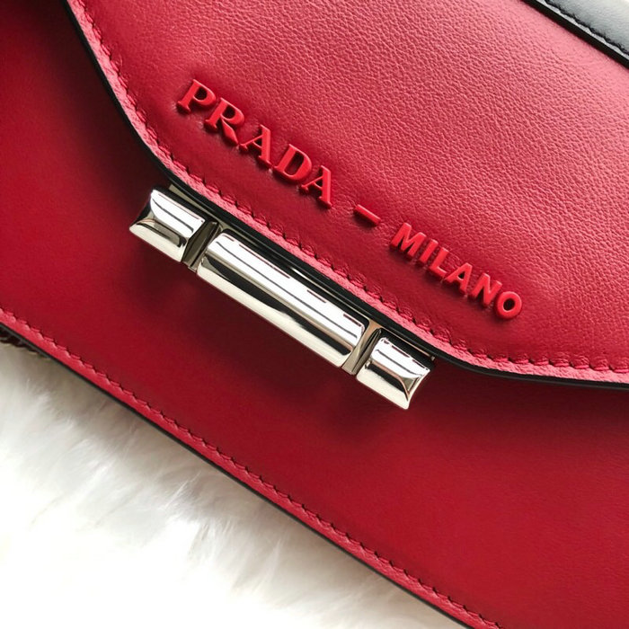 Prada Sybille Leather Mini Bag Red 1DH011