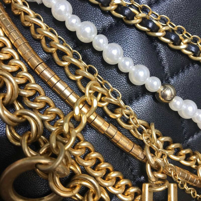 Chanel Lambskin Waist Bag Black AS0775