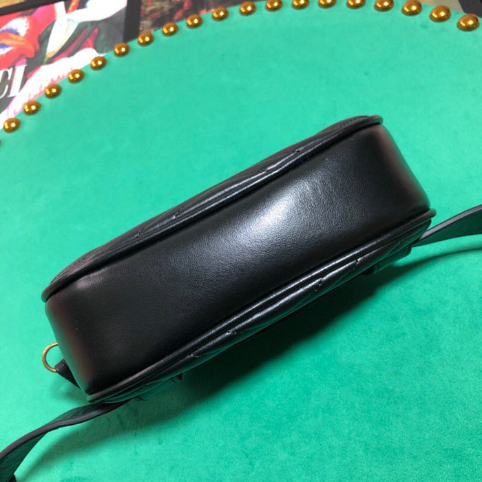 Gucci GG Marmont Matelasse Leather Belt Bag Black 476434