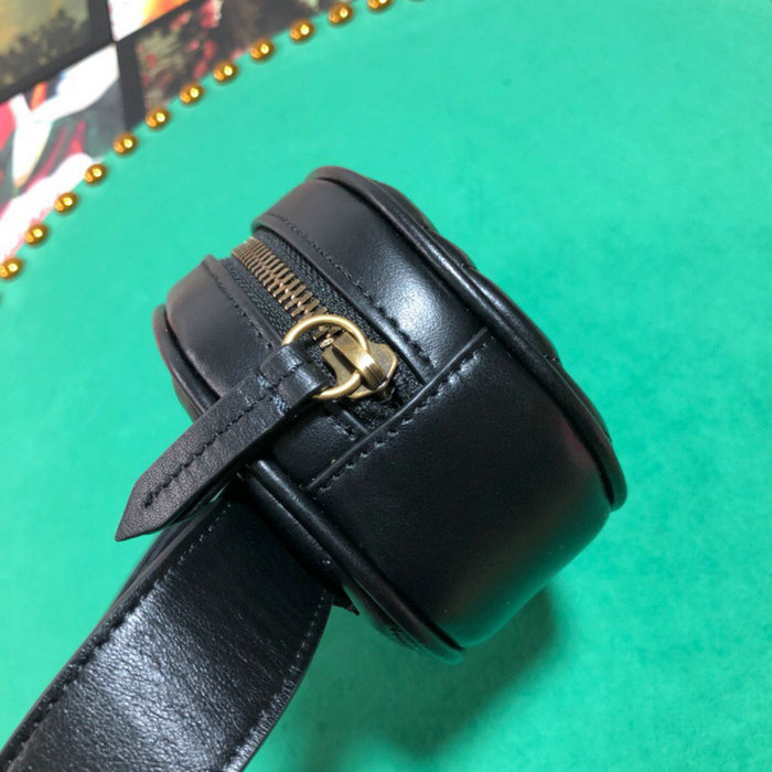 Gucci GG Marmont Matelasse Leather Belt Bag Black 476434