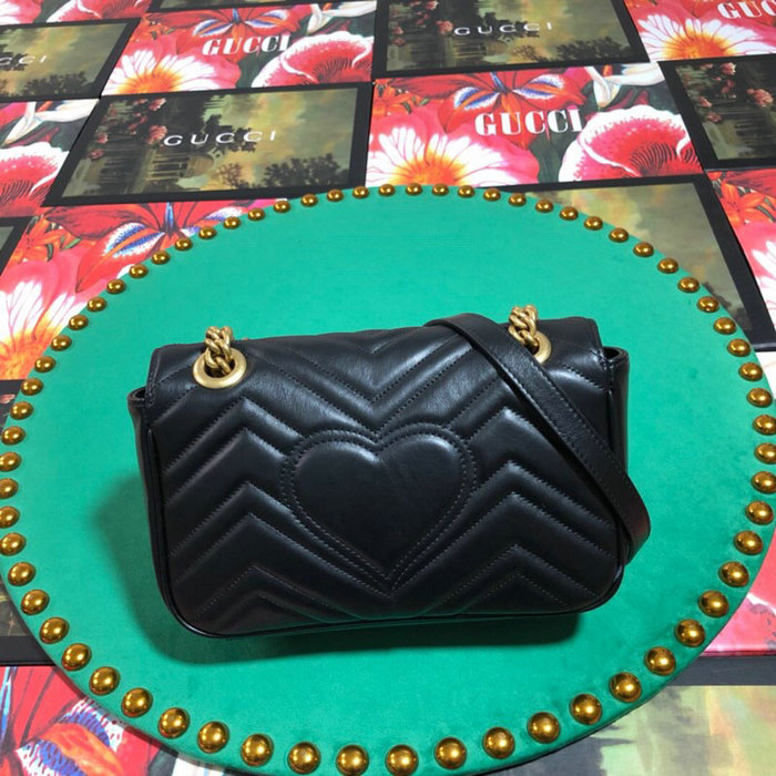 Gucci GG Marmont Matelasse Mini Bag Black 446744