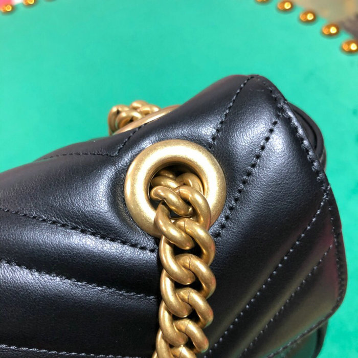 Gucci GG Marmont Matelasse Mini Bag Black 446744