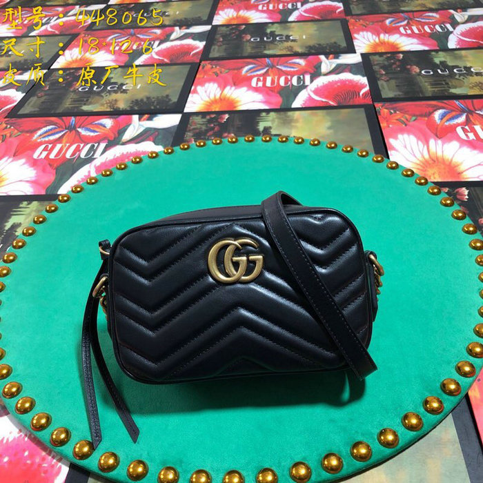 Gucci GG Marmont Matelasse Mini Bag Black 448065