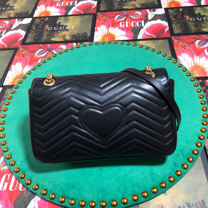 Gucci GG Marmont Matelasse Shoulder Bag Black 443496