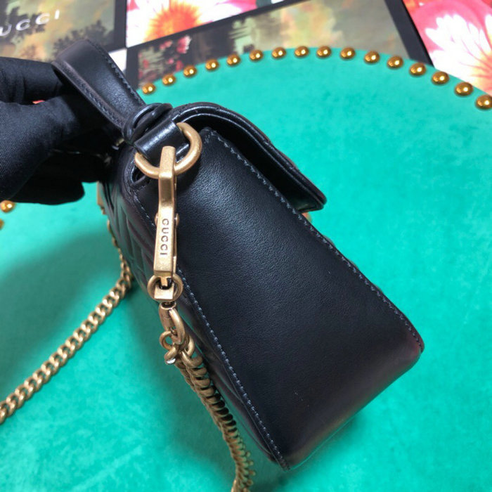 Gucci GG Marmont Mini Top Handle Bag Black 547260