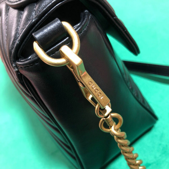 Gucci GG Marmont Small Top Handle Bag Black 498110