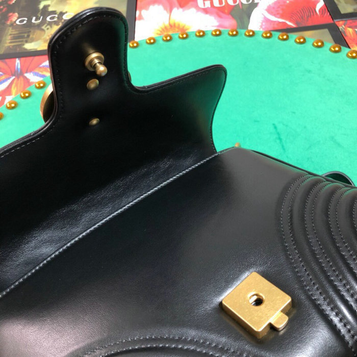 Gucci GG Marmont Small Top Handle Bag Black 498110