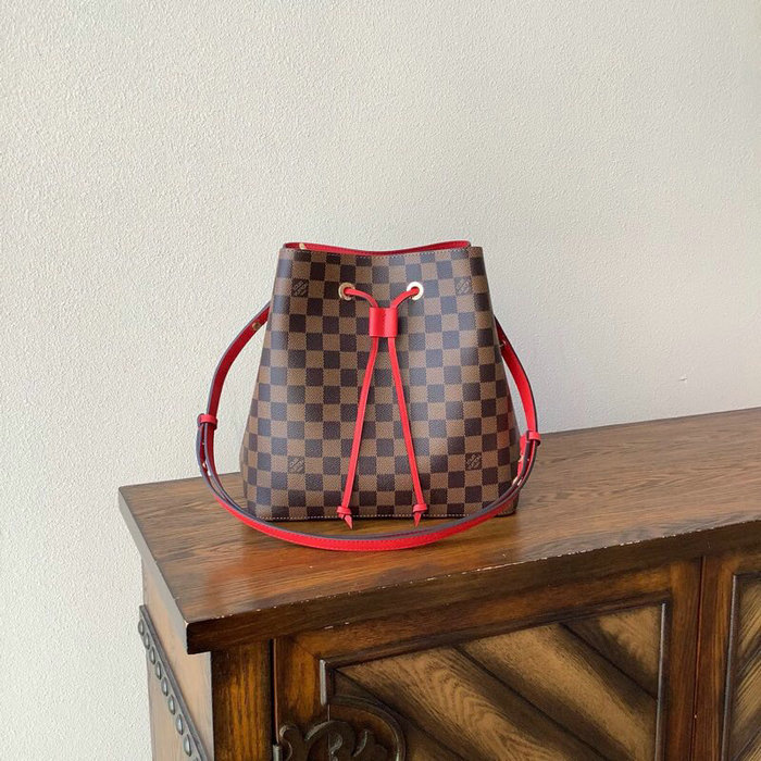 Louis Vuitton Damier Ebene Canvas Neonoe Red N40198