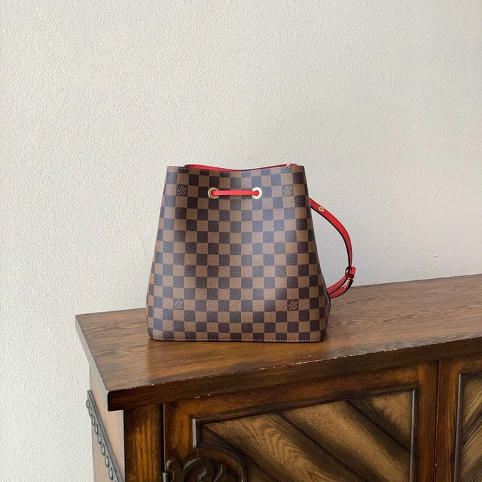 Louis Vuitton Damier Ebene Canvas Neonoe Red N40198