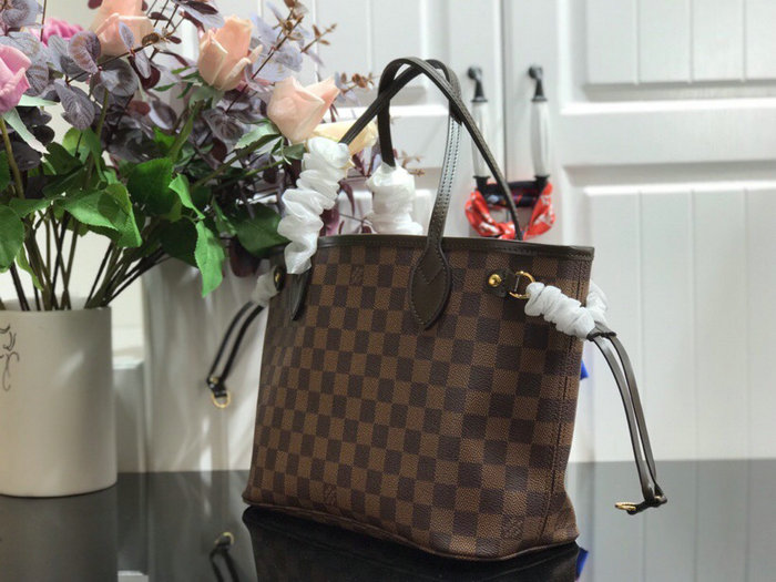 Louis Vuitton Damier Ebene Canvas Neverfull PM Red N41000