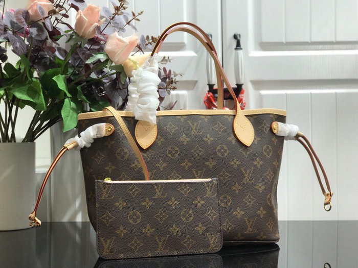 Louis Vuitton Monogram Canvas Neverfull PM Pink M41000