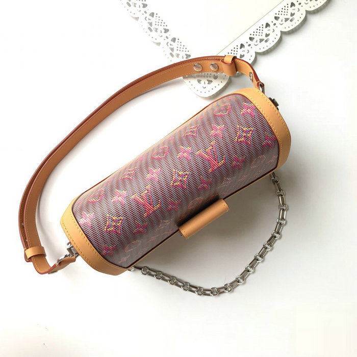 Louis Vuitton Printed Calf Leather Dauphine MM Pink M55452