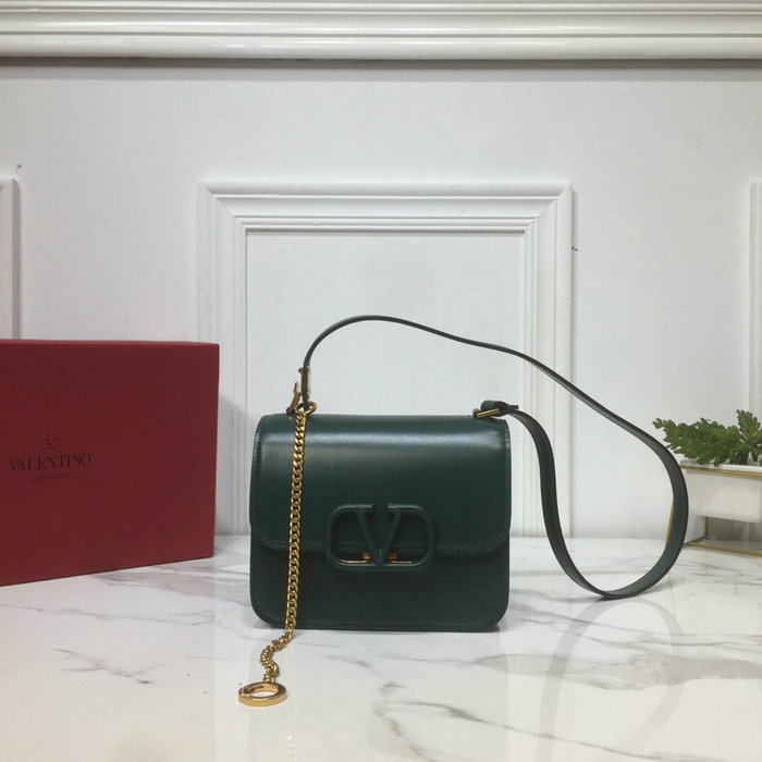 Valentino Small VSling Smooth Calfskin Shoulder Bag Green VB0005