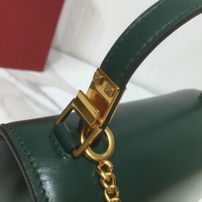 Valentino Small VSling Smooth Calfskin Shoulder Bag Green VB0005