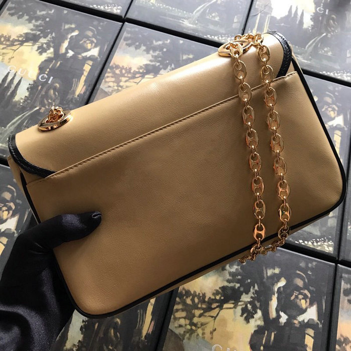 Gucci Leather Small Shoulder Bag Beige 576421