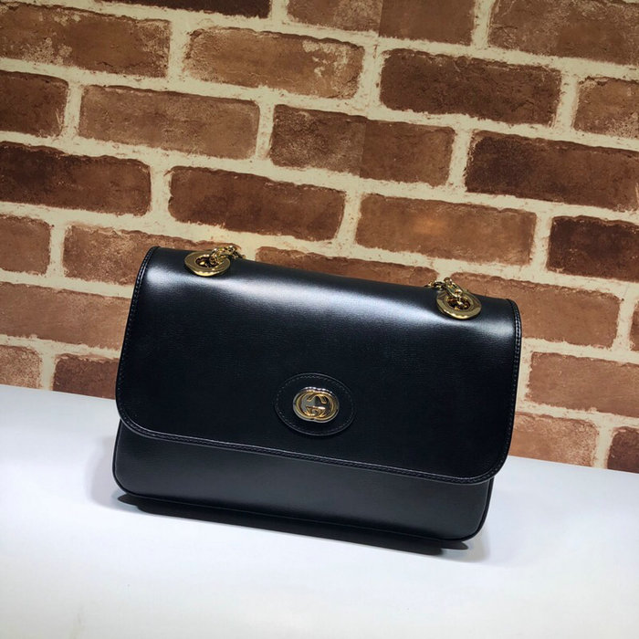 Gucci Leather Small Shoulder Bag Black 576421