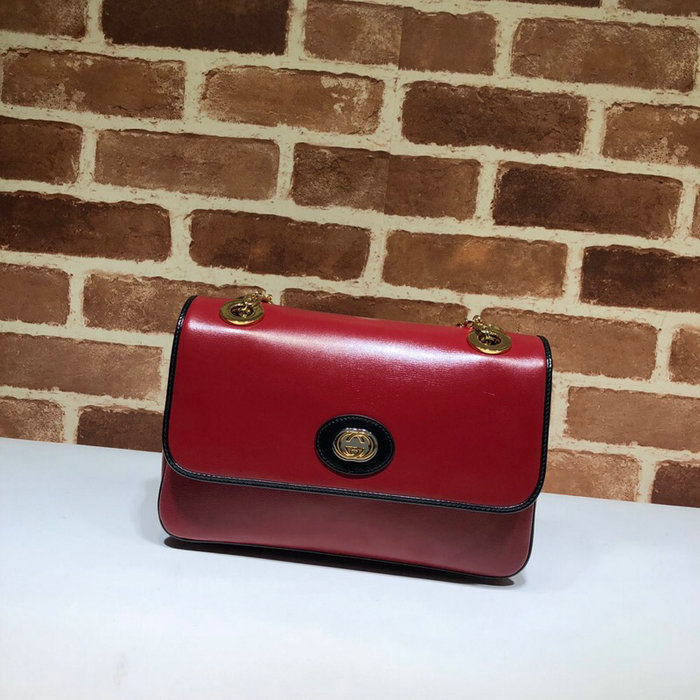 Gucci Leather Small Shoulder Bag Red 576421